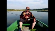 Ловля рыбы спиннингом с лодки на речке Боровенька